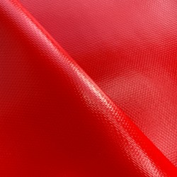 Ткань ПВХ 600 гр/м2 плотная, Красный (Ширина 150см), на отрез  в Чистополье