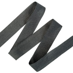 Окантовочная лента-бейка, цвет Чёрный 22мм (на отрез)  в Чистополье