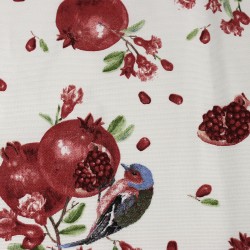 Интерьерная ткань Дак (DUCK), принт &quot;Гранат с птицей&quot; (на отрез)  в Чистополье