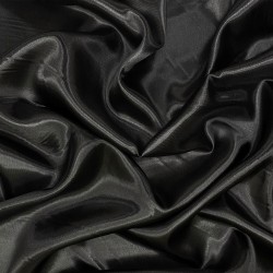 Ткань Атлас-сатин, цвет Черный (на отрез)  в Чистополье