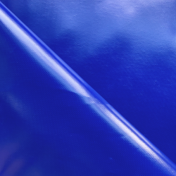 Ткань ПВХ 450 гр/м2, Синий (Ширина 160см), на отрез  в Чистополье