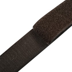 Контактная лента 40мм (38мм) цвет Тёмно-Коричневый (велькро-липучка, на отрез)  в Чистополье